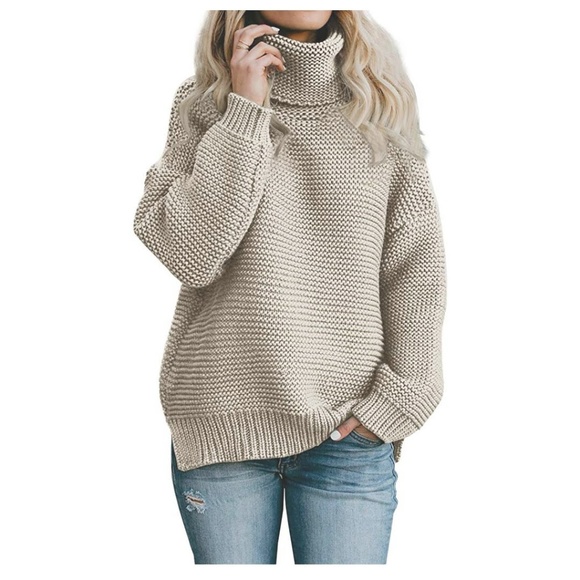 chunky turtleneck sweater